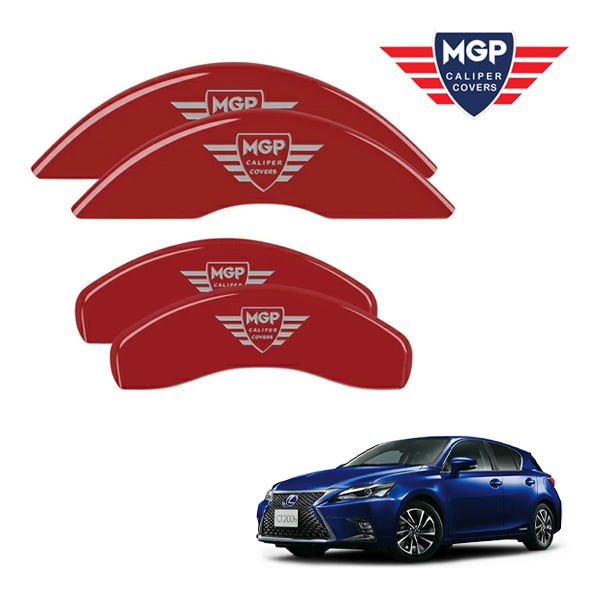 【MGP 正規品】 14-17y レクサス CT200h ZWA10 10系 専用設計 ブレーキ キャリパーカバー レッド MGPロゴ アルミ製 38025SMGPRD