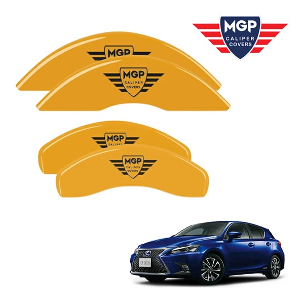 【MGP 正規品】 14-17y レクサス CT200h ZWA10 10系 専用設計 ブレーキ キャリパーカバー イエロー MGPロゴ アルミ製 38025SMGPYL