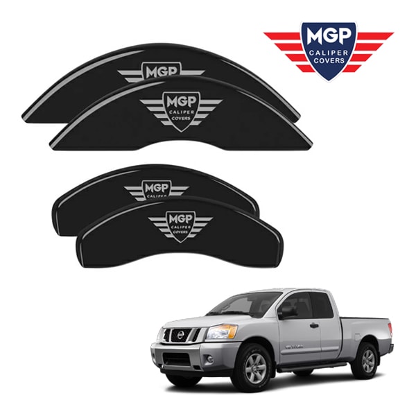 【MGP 正規品】 08-15y 日産 タイタン 専用設計 ブレーキ キャリパーカバー ブラック MGPロゴ アルミ製 17123SMGPBK