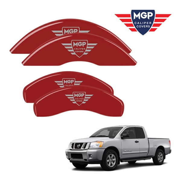 【MGP 正規品】 08-15y 日産 タイタン 専用設計 ブレーキ キャリパーカバー レッド MGPロゴ アルミ製 17123SMGPRD