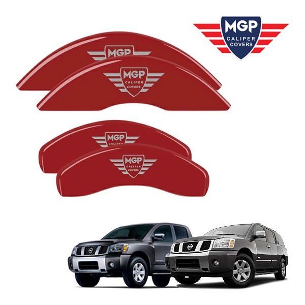 【MGP 正規品】 04-07y 日産 タイタン アルマーダ 専用設計 ブレーキ キャリパーカバー レッド MGPロゴ アルミ製 17170SMGPRD
