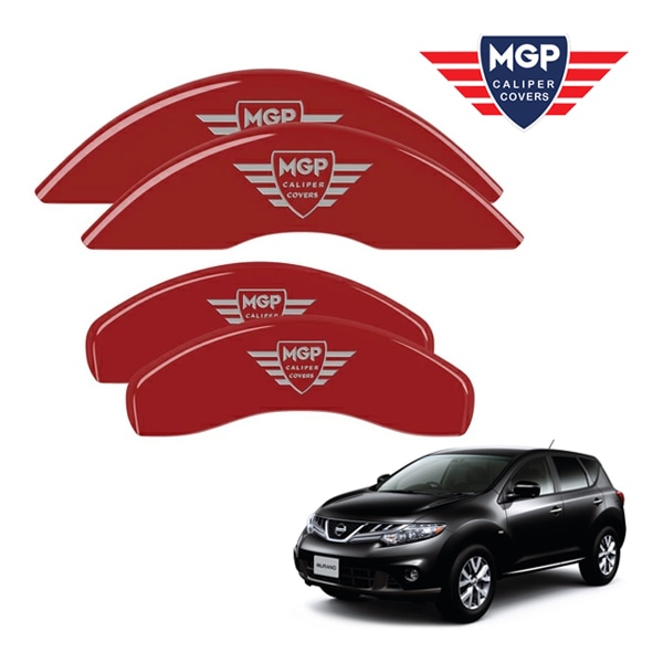 【MGP 正規品】 日産 ムラーノ TZ51 専用設計 ブレーキ キャリパーカバー レッド MGPロゴ アルミ製 17175SMGPRD