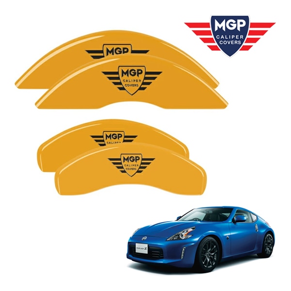【MGP 正規品】 日産 フェアレディZ Z34 370Z 専用設計 ブレーキ キャリパーカバー イエロー MGPロゴ アルミ製 17205SMGPYL