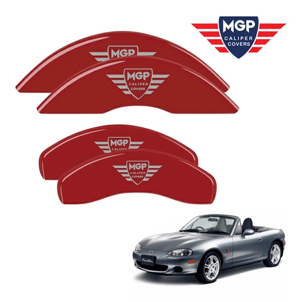 【MGP 正規品】 マツダ ロードスター MX-5 Miata NB系 専用設計 ブレーキ キャリパーカバー レッド MGPロゴ アルミ製 26052SMGPRD