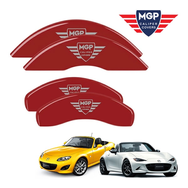 【MGP 正規品】 マツダ ロードスター MX-5 Miata NC ND系 専用設計 ブレーキ キャリパーカバー レッド MGPロゴ アルミ製 26057SMGPRD