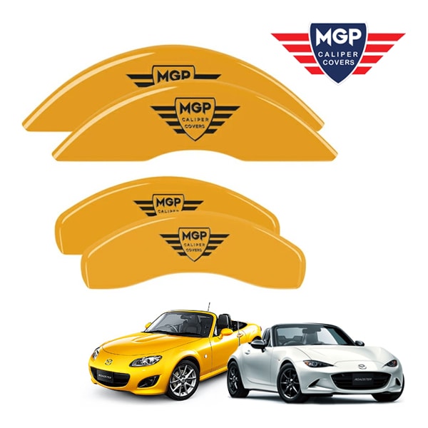 【MGP 正規品】 マツダ ロードスター MX-5 Miata NC ND系 専用設計 ブレーキ キャリパーカバー イエロー MGPロゴ アルミ製 26057SMGPYL