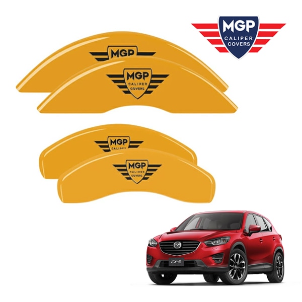 【MGP 正規品】 マツダ CX-5 KE系 専用設計 ブレーキ キャリパーカバー イエロー MGPロゴ アルミ製 26213SMGPYL