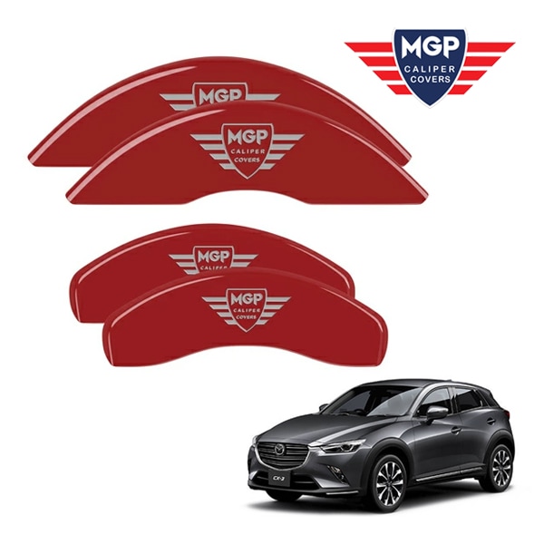 【MGP 正規品】 マツダ CX-3 DK系 専用設計 ブレーキ キャリパーカバー レッド MGPロゴ アルミ製 26219SMGPRD