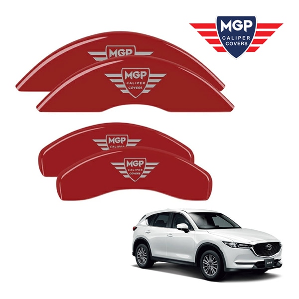 【MGP 正規品】マツダ CX-5 KF系 専用設計 ブレーキ キャリパーカバー レッド MGPロゴ アルミ製 26220SMGPRD フロント リア 1台分