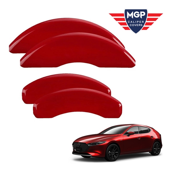 【MGP 正規品】 マツダ アクセラ MAZDA3 BP系 専用設計 ブレーキ キャリパーカバー レッド ロゴ無し アルミ製 26222SCLCRD