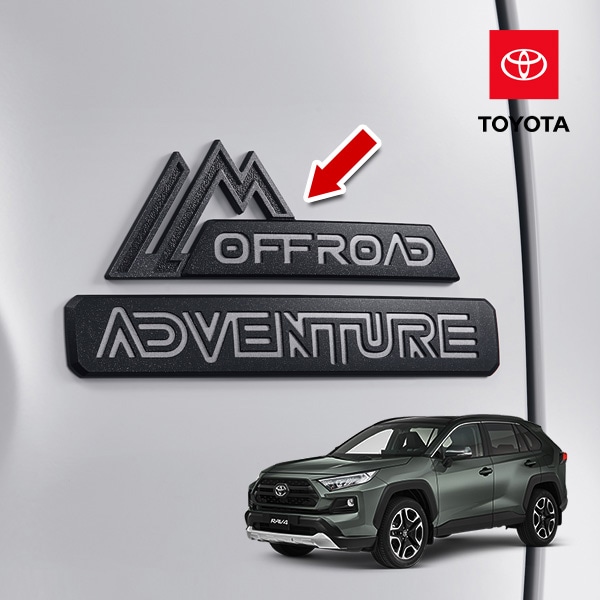 USトヨタ純正 OFFROAD リアエンブレム  ゲートエンブレム アドベンチャーオフロードパッケージ仕様 幅約13cm 縦約5cm 両面テープ トヨタ RAV4 50系
