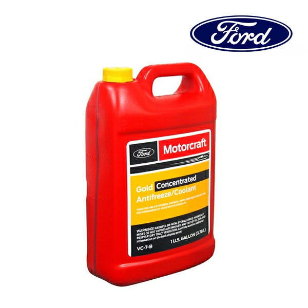 フォード純正 モータークラフト MOTORCRAFT クーラント LLC 冷却水 冷却液 不凍液 オイルフルード ゴールド 1ガロン/3.78L 希釈タイプ VC7B フォード リンカーン