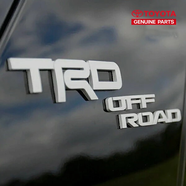USトヨタ純正 TRD OFF ROAD エンブレム サイド エンブレム ピラー エンブレム Cピラー 1セット シルバー