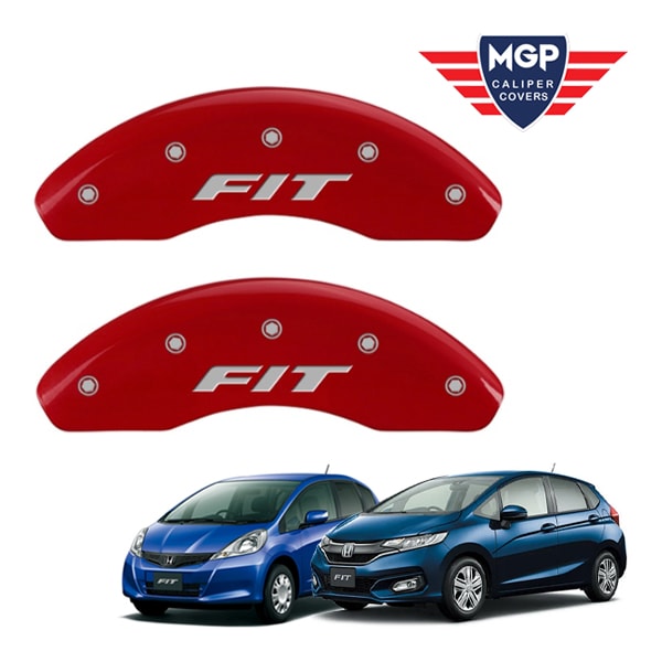 【MGP 正規品】 ホンダ フィット JAZZ GE GK系 専用設計 ブレーキ キャリパーカバー レッド FITロゴ アルミ製 20208FFITRD