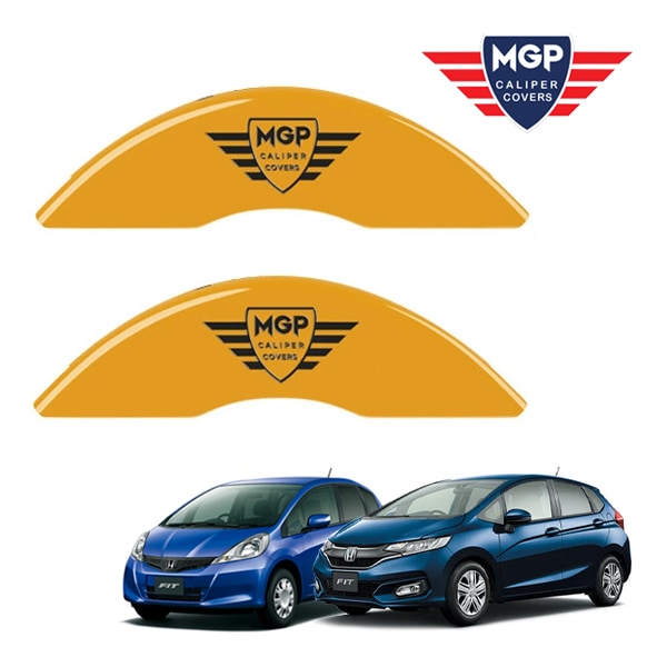 【MGP 正規品】 ホンダ フィット JAZZ GE GK系 専用設計 ブレーキ キャリパーカバー イエロー MGPロゴ アルミ製 20208FMGPBYL