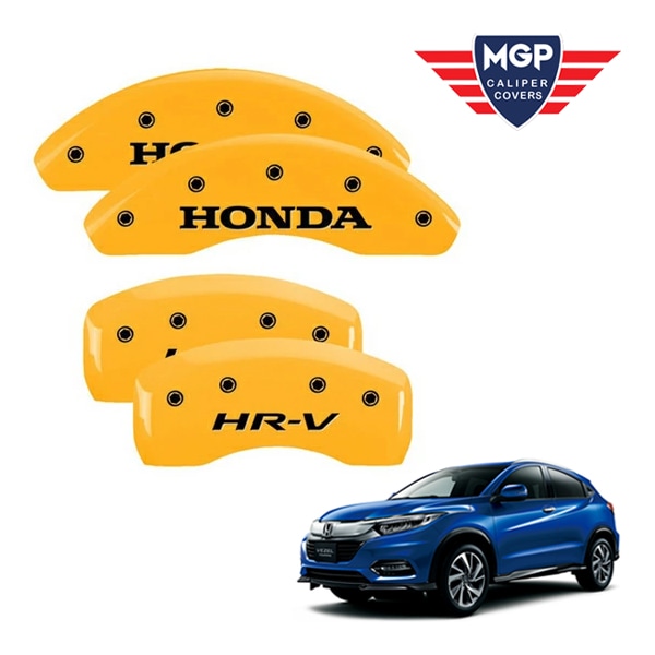 【MGP 正規品】 ホンダ ヴェゼル VEZEL RU系 専用設計 ブレーキ キャリパーカバー イエロー HONDA HR-Vロゴ アルミ製 20217SHRVYL