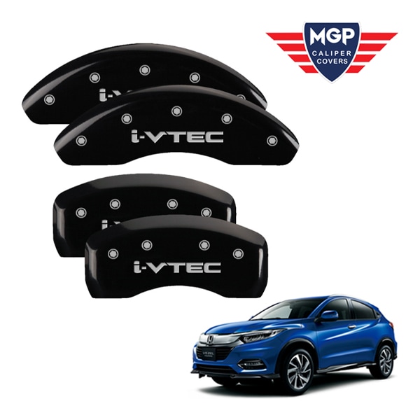 【MGP 正規品】 ホンダ ヴェゼル VEZEL RU系 専用設計 ブレーキ キャリパーカバー ブラック i-VTECロゴ アルミ製 20217SIVTBK
