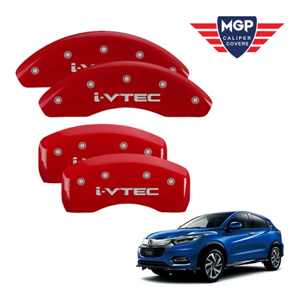 【MGP 正規品】 ホンダ ヴェゼル VEZEL RU系 専用設計 ブレーキ キャリパーカバー レッド i-VTECロゴ アルミ製 20217SIVTRD