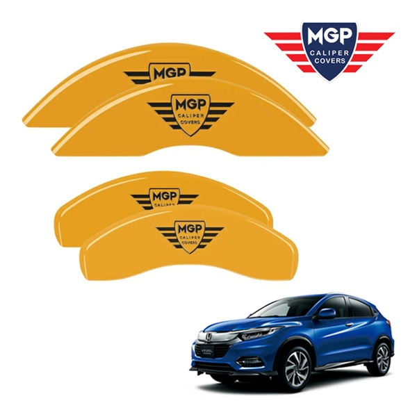 【MGP 正規品】 ホンダ ヴェゼル VEZEL RU系 専用設計 ブレーキ キャリパーカバー イエロー MGPロゴ アルミ製 20217SMGPYL 1台分