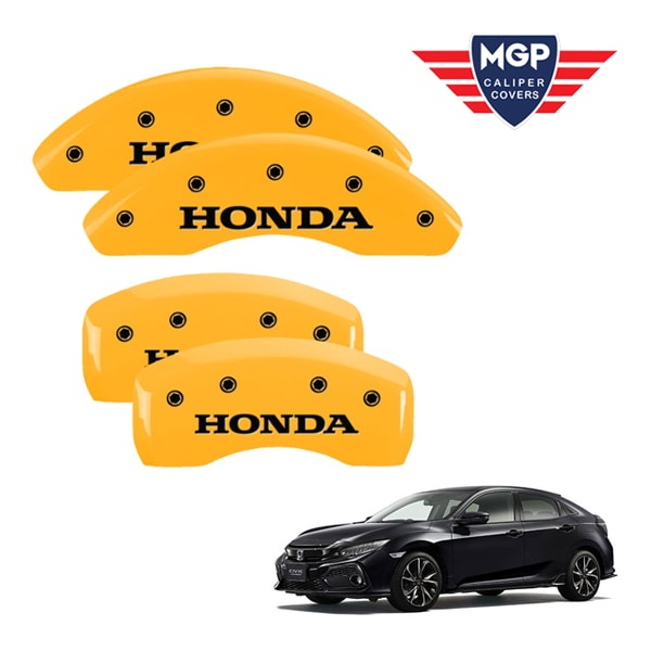 【MGP 正規品】 ホンダ シビック FC FK系 専用設計 ブレーキ キャリパーカバー イエロー HONDAロゴ アルミ製 20218SHONYL 1台分