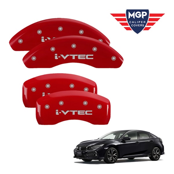 【MGP 正規品】 ホンダ シビック FC FK系 専用設計 ブレーキ キャリパーカバー レッド i-VTECロゴ アルミ製 20218SIVTRD 1台分