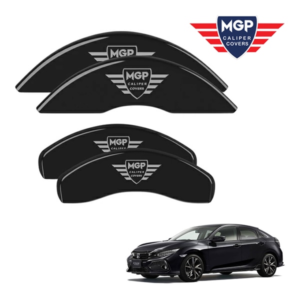 【MGP 正規品】 ホンダ シビック FC FK系 専用設計 ブレーキ キャリパーカバー ブラック MGPロゴ アルミ製 20218SMGPBK フロント リア 1台分