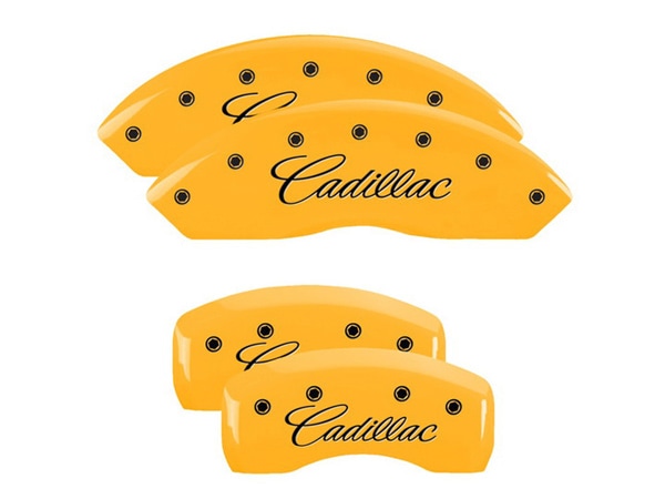 【MGP 正規品】 キャデラック 04-09y SRX | 05-11y STS 専用設計 ブレーキ キャリパーカバー イエロー CADILLACロゴ アルミ製 35002SCADYL 1台分