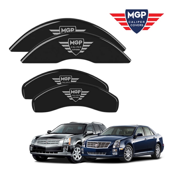【MGP 正規品】 キャデラック 04-09y SRX | 05-11y STS 専用設計 ブレーキ キャリパーカバー ブラック MGPロゴ アルミ製 35002SMGPBK 1台分