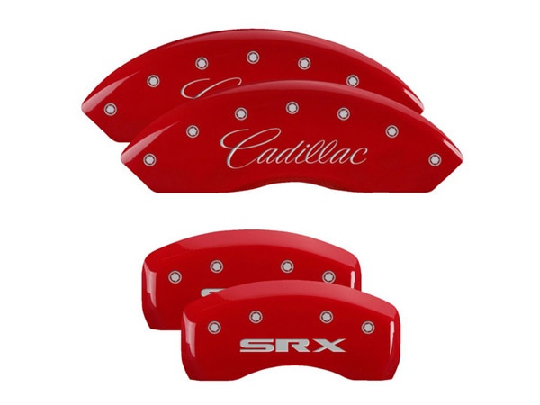 【MGP 正規品】 04-09y キャデラック SRX 専用設計 ブレーキ キャリパーカバー レッド CADILLAC SRXロゴ アルミ製 35002SSRXRD 1台分