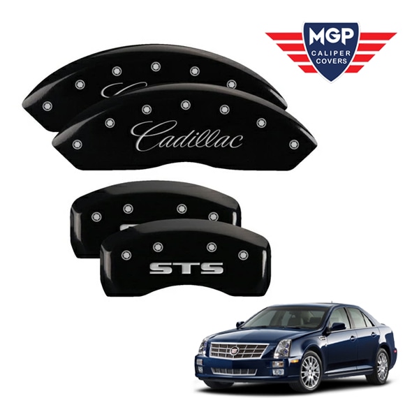 【MGP 正規品】 05-11y キャデラック STS 専用設計 ブレーキ キャリパーカバー レッド CADILLAC STSロゴ アルミ製 35002SSTSRD 1台分
