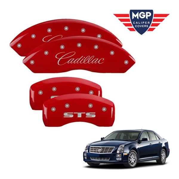 【MGP 正規品】 05-11y キャデラック STS 専用設計 ブレーキ キャリパーカバー レッド CADILLAC STSロゴ アルミ製 35002SSTSRD 1台分