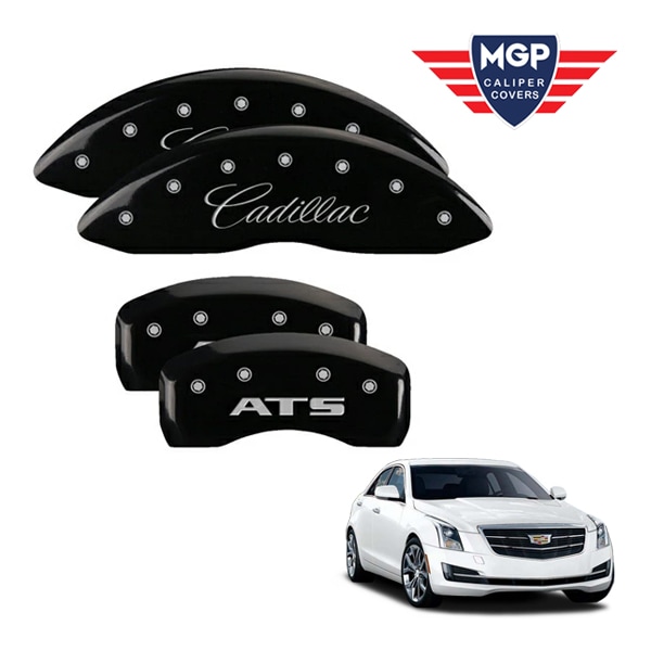 【MGP 正規品】 13-18y キャデラック ATS A1SL 専用設計 ブレーキ キャリパーカバー ブラック CADILLAC ATSロゴ アルミ製 35007SATSBK 1台分