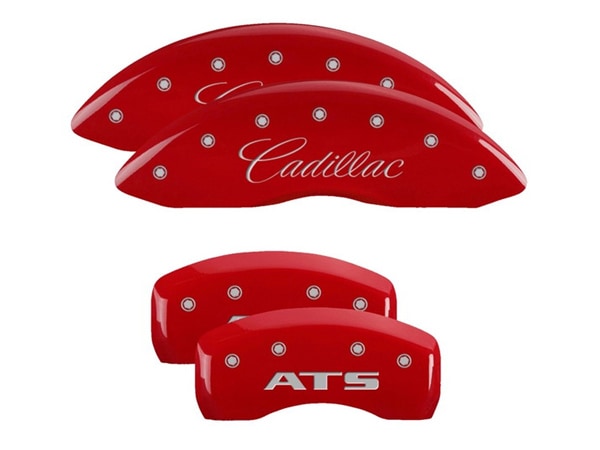 【MGP 正規品】 13-18y キャデラック ATS A1SL 専用設計 ブレーキ キャリパーカバー レッド CADILLAC ATSロゴ アルミ製 35007SATSRD 1台分