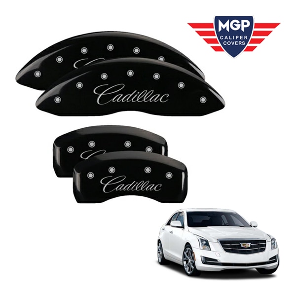 【MGP 正規品】 13-18y キャデラック ATS A1SL 専用設計 ブレーキ キャリパーカバー ブラック CADILLACロゴ アルミ製 35007SCADBK 1台分