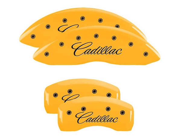 【MGP 正規品】 13-18y キャデラック ATS A1SL 専用設計 ブレーキ キャリパーカバー イエロー CADILLACロゴ アルミ製 35007SCADYL 1台分