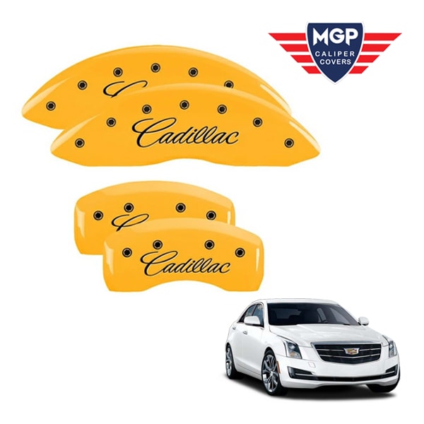 【MGP 正規品】 13-18y キャデラック ATS A1SL 専用設計 ブレーキ キャリパーカバー イエロー CADILLACロゴ アルミ製 35007SCADYL 1台分