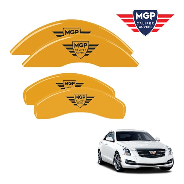 【MGP 正規品】 13-18y キャデラック ATS A1SL 専用設計 ブレーキ キャリパーカバー イエロー MGPロゴ アルミ製 35007SMGPYL 1台分 セット
