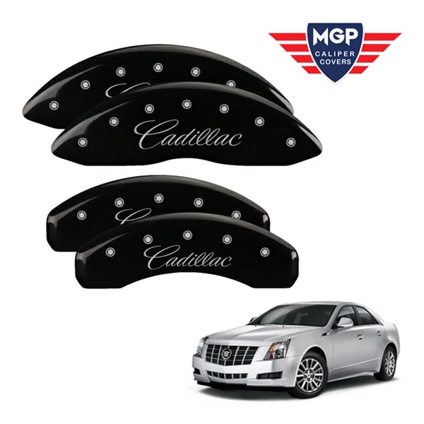 【MGP 正規品】 08-13y キャデラック CTS X322 専用設計 ブレーキ キャリパーカバー ブラック CADILLACロゴ 35011SCADBK 1台分 セット