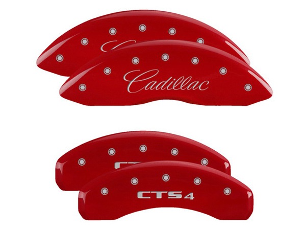【MGP 正規品】 08-13y キャデラック CTS X322 専用設計 ブレーキ キャリパーカバー レッド CADILLAC CTS4ロゴ 35011SCT4RD 1台分 セット