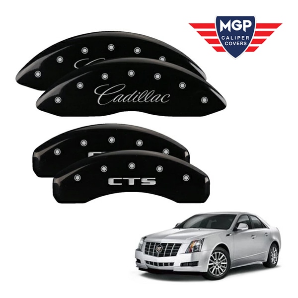 【MGP 正規品】 08-13y キャデラック CTS X322 専用設計 ブレーキ キャリパーカバー ブラック CADILLAC CTSロゴ 35011SCTSBK 1台分 セット