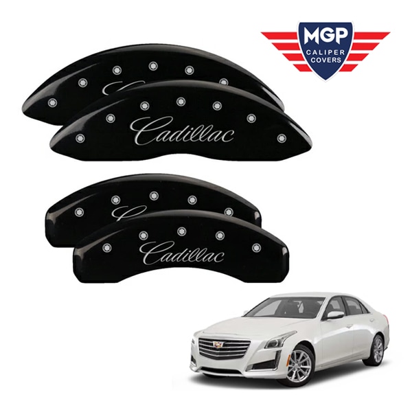 【MGP 正規品】 09-19y キャデラック CTS A1LL 専用設計 ブレーキ キャリパーカバー ブラック CADILLACロゴ 35013SCADBK 1台分 セット