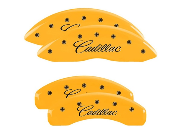 【MGP 正規品】 09-19y キャデラック CTS A1LL 専用設計 ブレーキ キャリパーカバー イエロー CADILLACロゴ 35013SCADYL 1台分 セット