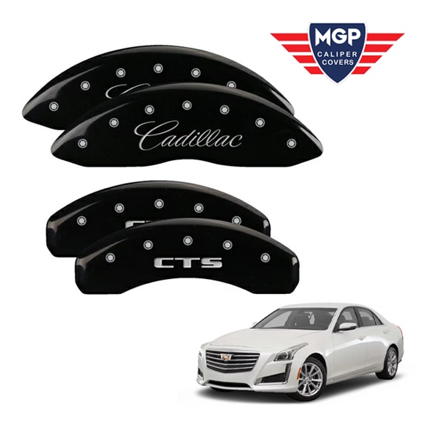 【MGP 正規品】 09-19y キャデラック CTS A1LL 専用設計 ブレーキ キャリパーカバー ブラック CADILLAC CTSロゴ 35013SCTSBK 1台分 セット