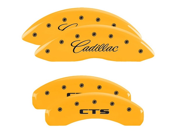 【MGP 正規品】 09-19y キャデラック CTS A1LL 専用設計 ブレーキ キャリパーカバー イエロー CADILLAC CTSロゴ 35013SCTSYL 1台分 セット