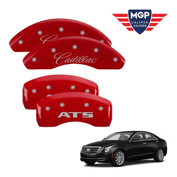 【MGP 正規品】 13-16y キャデラック ATS A1SL 専用設計 ブレーキ キャリパーカバー レッド CADILLAC ATSロゴ 35023SATSRD 1台分 セット