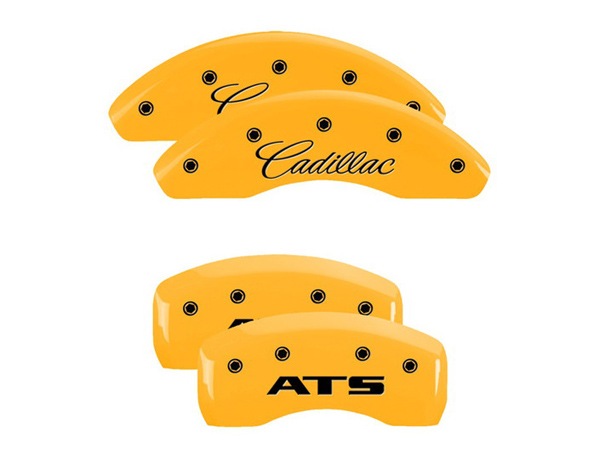 【MGP 正規品】 13-16y キャデラック ATS A1SL 専用設計 ブレーキ キャリパーカバー イエロー CADILLAC ATSロゴ 35023SATSYL 1台分 セット