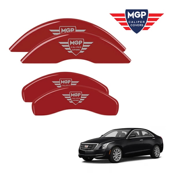 【MGP 正規品】 13-16y キャデラック ATS A1SL 専用設計 ブレーキ キャリパーカバー レッド MGPロゴ アルミ製 35023SMGPRD 1台分 セット