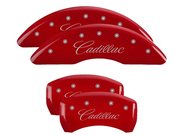 【MGP 正規品】 16-17y キャデラック CT6 O1SL 専用設計 ブレーキ キャリパーカバー レッド CADILLACロゴ アルミ製 35026SCADRD