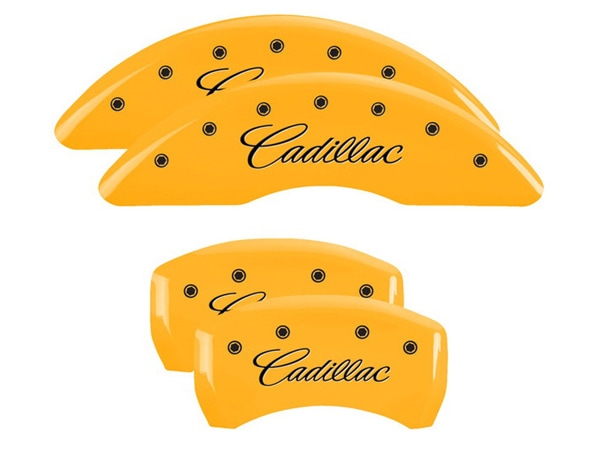 【MGP 正規品】 16-17y キャデラック CT6 O1SL 専用設計 ブレーキ キャリパーカバー イエロー CADILLACロゴ アルミ製 35026SCADYL