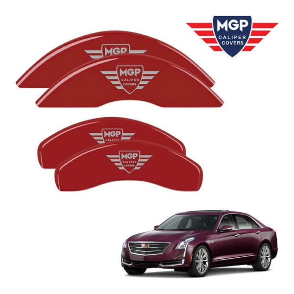 【MGP 正規品】 16-17y キャデラック CT6 O1SL 専用設計 ブレーキ キャリパーカバー レッド MGPロゴ アルミ製 35026SMGPRD 1台分 セット